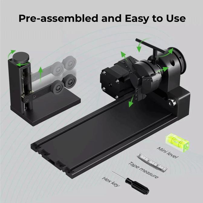 Actual product image XTool Rotary Attachment 2 Pro - RA2 Pro
