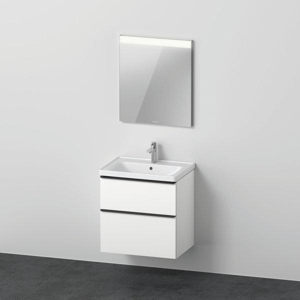 Duravit, Badmöbelset, D-Neo Möbel-Set, Möbelwaschtisch mit Waschtischunterschrank wandhängend und LED Spiegel, 650x2000