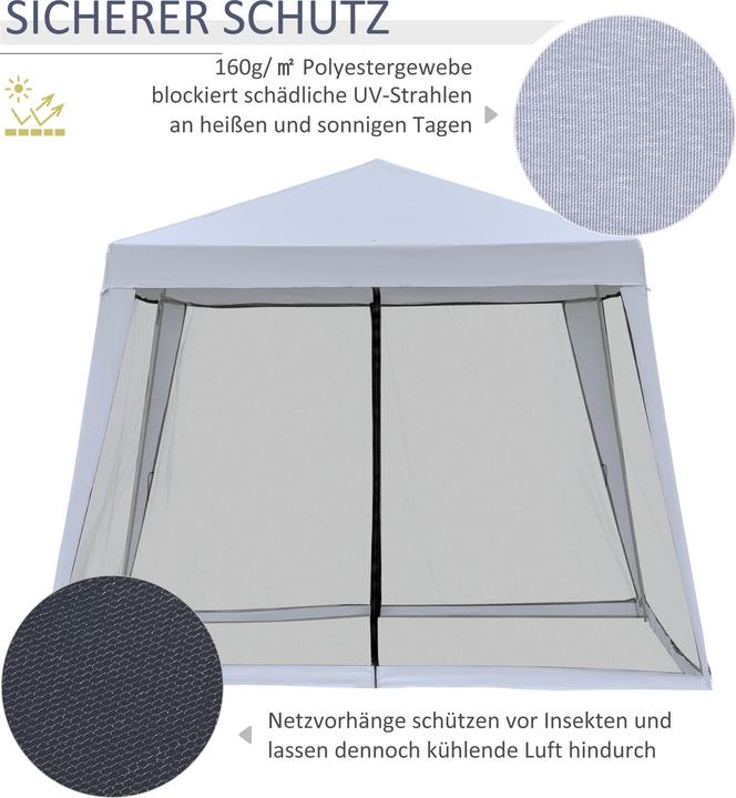 Image du produit Outsunny Pavillon avec moustiquaire (300 cm, 300 cm)