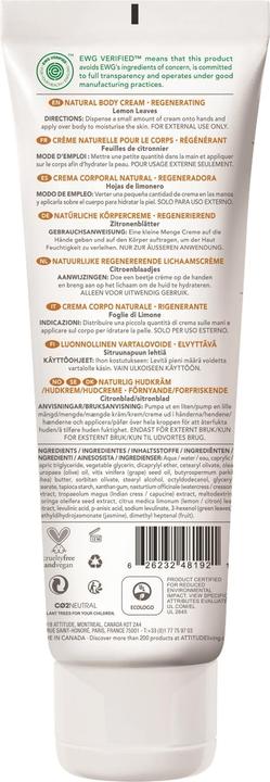 Immagine prodotto Attitude Foglie di limone (Crema corpo, 240 ml)