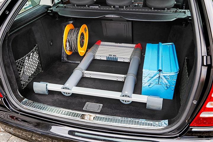 Produktbild Hailo FlexLine, Alu-Sicherheits-Teleskopleiter, 9 Sprossen (Anlegeleiter, 264 cm)