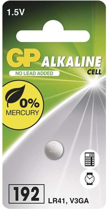 Produktbild GP Batteries Alkaline button cell battery GP LR41 (192F), 1 pc (1 Stk., LR41, 24 mAh)