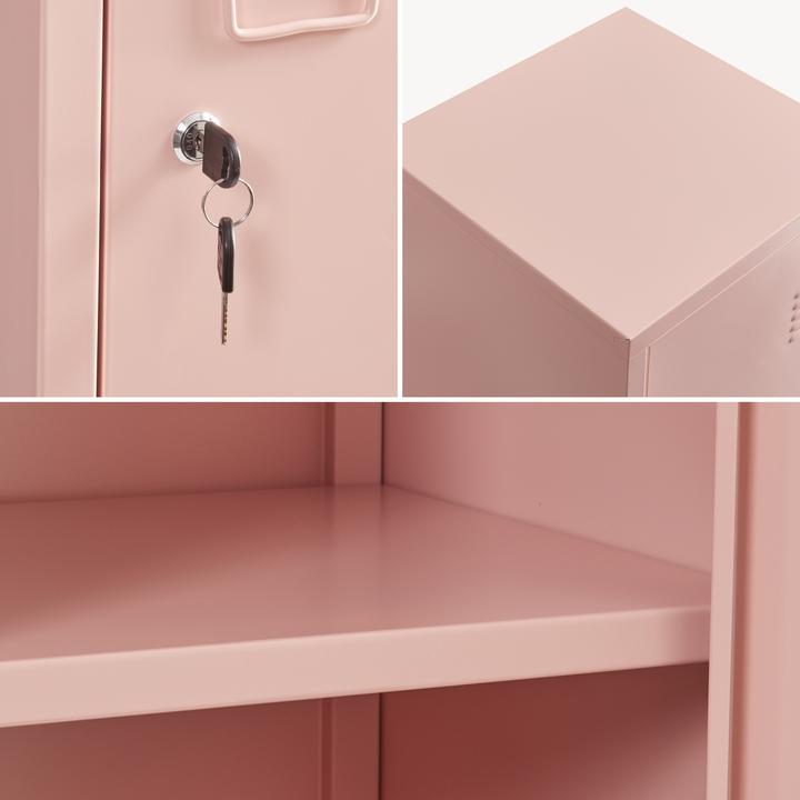 Actual product image En.Casa Einzelspind Kurikka 137x38x38 cm Peachy Beige (38 x 38 x 137 cm)