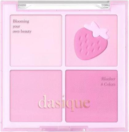 Image du produit Dasique Palette à joues fusionnable saveur smoothie aux baies avec 4 nuances (06 Smoothie aux fruits)