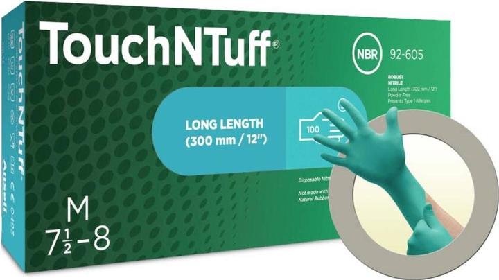 Actual product image Ansell Disposable glove Touchntuff 92-605, untreated, size 7, box of 100. (7)
