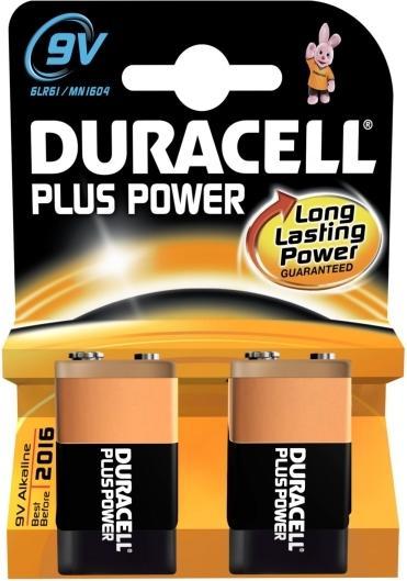 Produktbild Duracell Plus Power (2 Stk., 9V Block, 580 mAh)