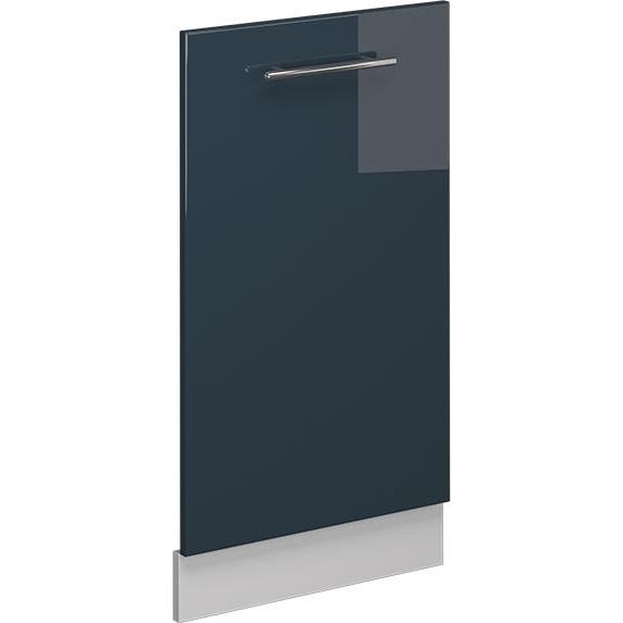 Vichy Frontblende Fame-Line, Dunkelblau Hochglanz/Weiss, 45 cm ohne Arbeitsplatte, Geschirrspüler Zubehör, Blau