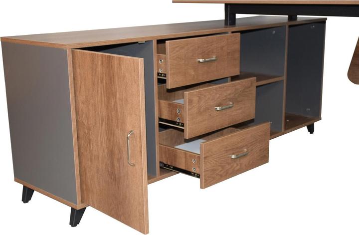 Produktbild Jet-Line Schreibtisch SAN PAULO 2m links (200 cm)