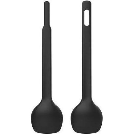 Fiskars 1014434 Salatbesteck, schwarz, Servierbesteck, Schwarz