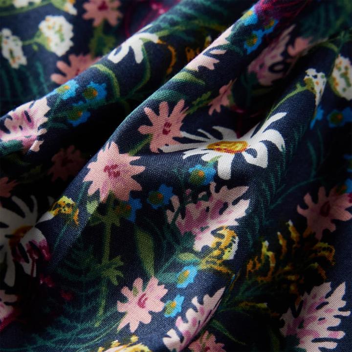 Produktbild vidaXL Kinderkleid mit Langen Ärmeln Dunkelblau 128,Material: 100 (128)