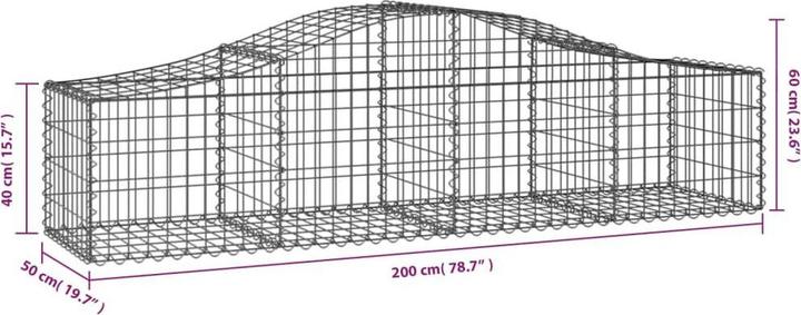 Produktbild vidaXL Gabionenkorb
