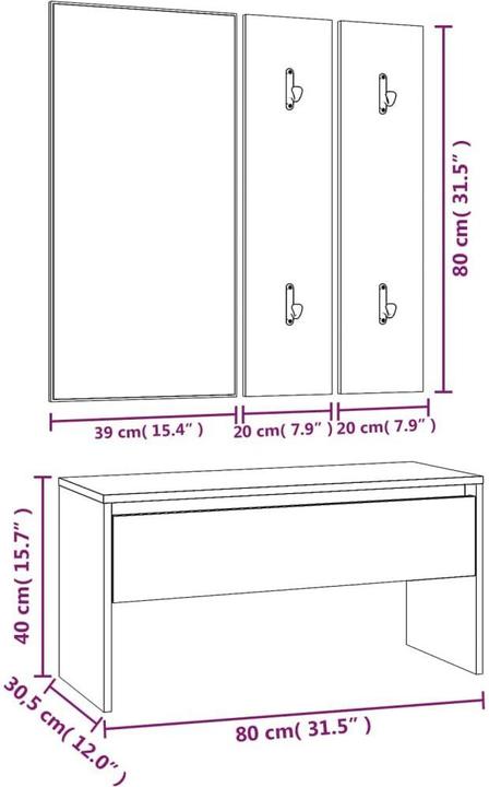 Image du produit vidaXL Garderobenset