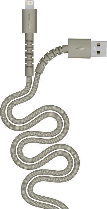 Image du produit Fresh'N Rebel Fresh 'n Rebel USB-A zu Lightning silicone geflochtenes Kabel "FlexWave" 2m, Dried Green (2 m, 30 W)