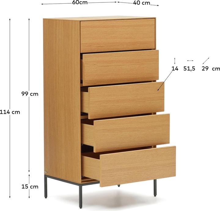 Produktbild Kave Home Vedrana (40 x 60 x 114 cm)