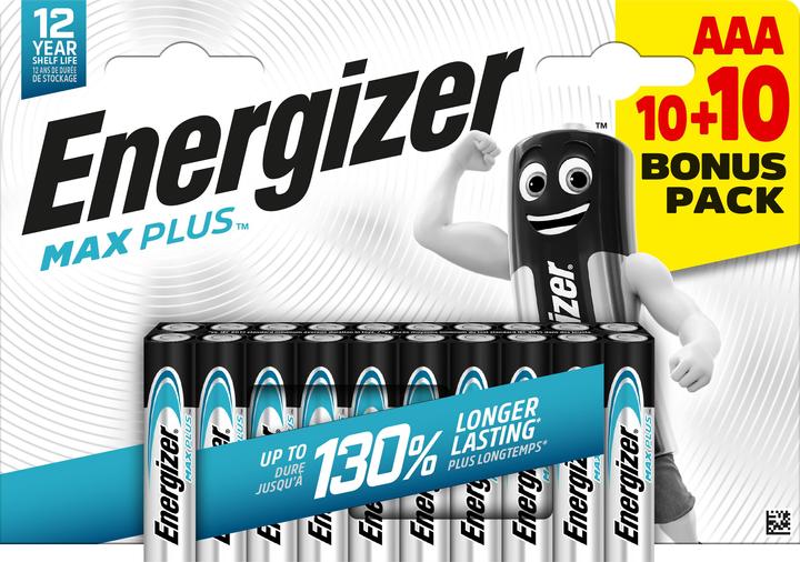 Energizer Max Plus Micro (AAA) (20 pcs., AAA, 1300 mAh)