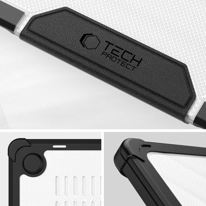 Produktbild Tech-Protect SmartShell Pro case for MacBook Air 13 2023-2025 M2 / M3 / M4 - transparent and black (13", Apple)