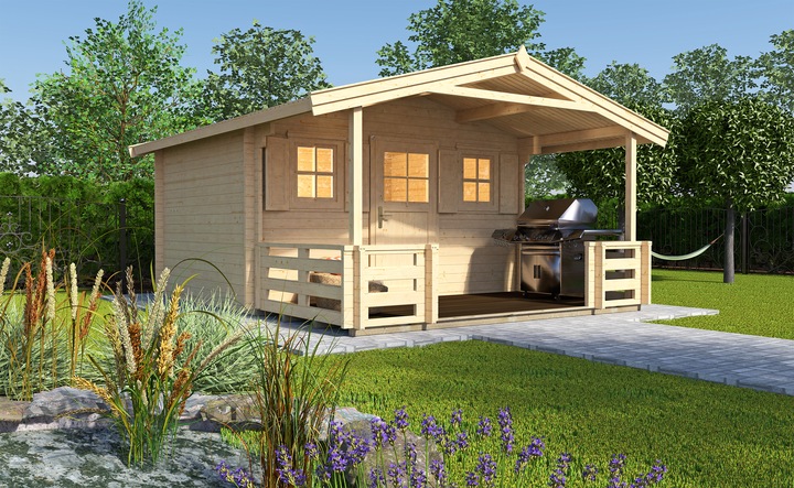 Actual product image Weka Holzbau Garden shed 110 B Gr.2, 28 mm, VT, ET, 2 EF
