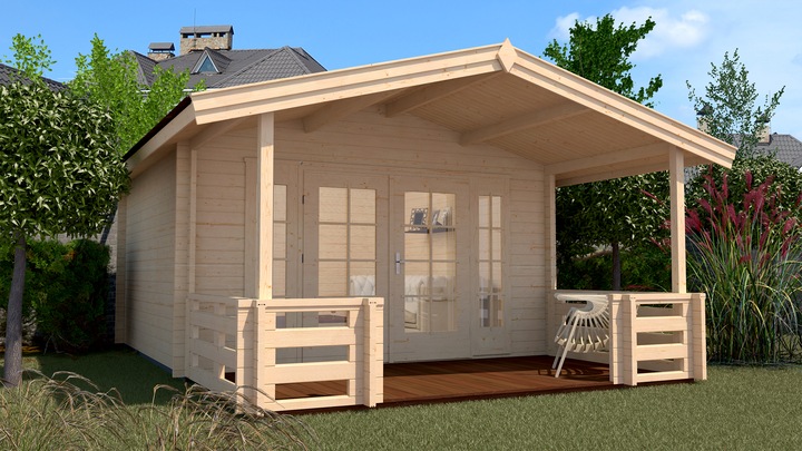 Actual product image Weka Holzbau Weekendhaus 137 B Gr.2, 45 mm, VT, DT, DF