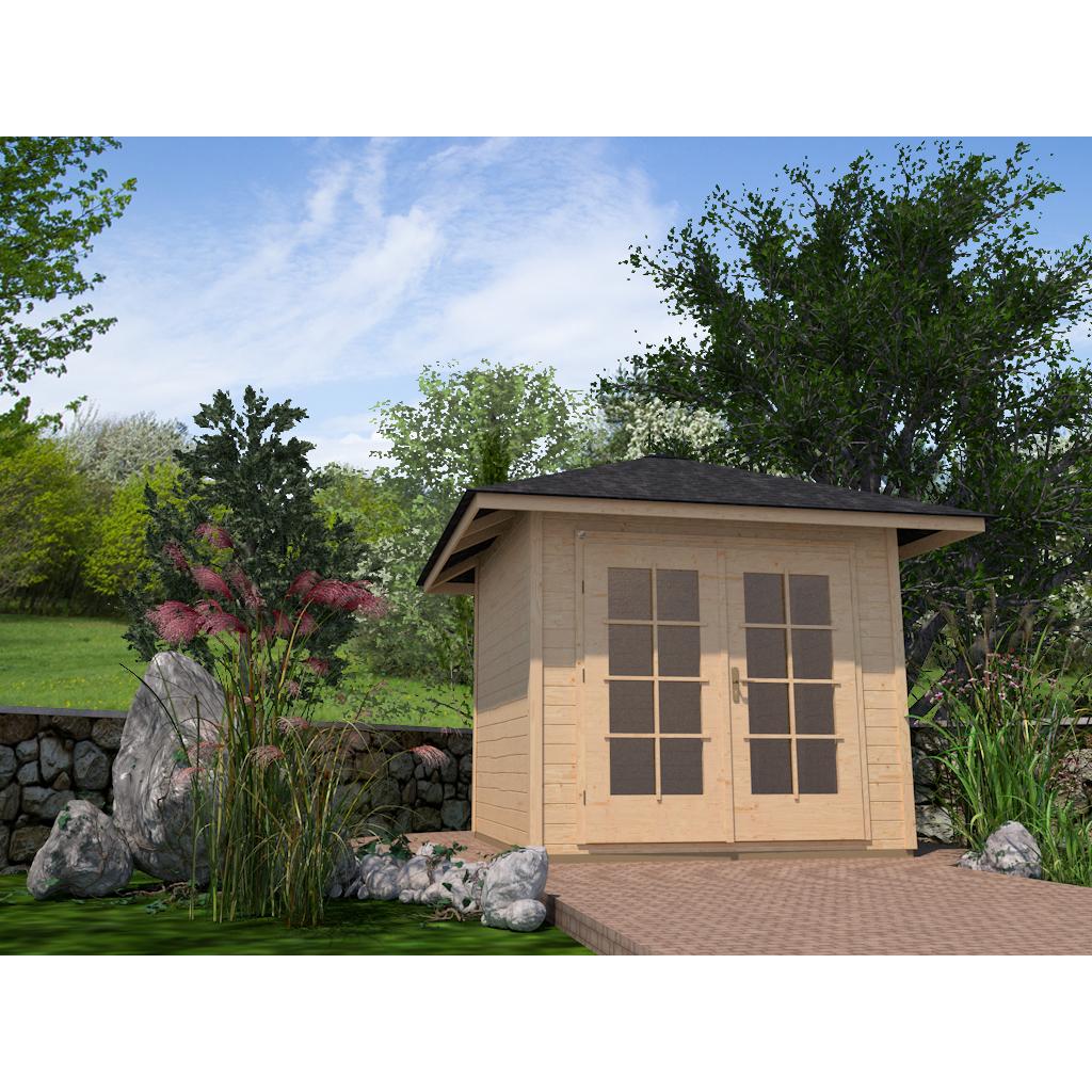Thumbnail - Weka Holzbau, Gartenhaus + Gartenschrank, 177 4-Eck Gr.1
