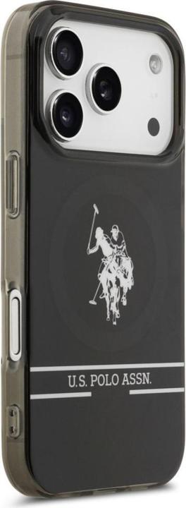 Actual product image U.S. Polo US Polo DH and Bottom Stripe Logo MagSafe Case for iPhone 17 Pro Black (Apple iPhone 17 Pro)