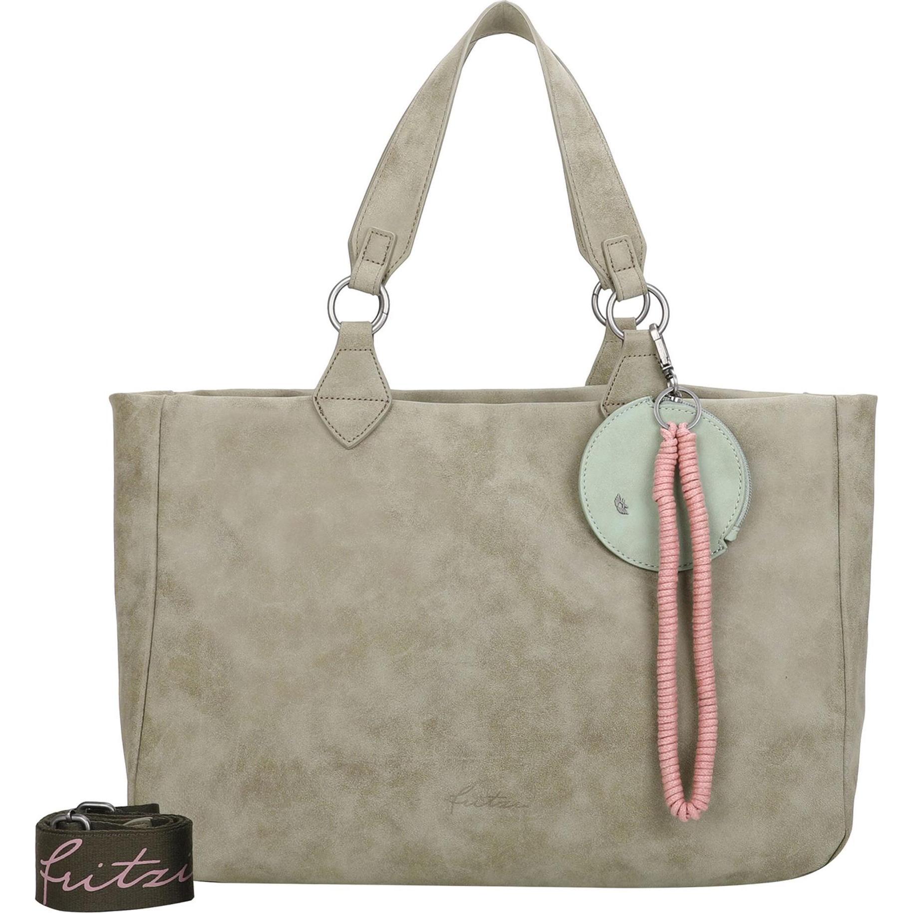 Fritzi aus Preußen, Tasche, Izzy Vintage Shopper Tasche 42 cm, Grün, (16 l)