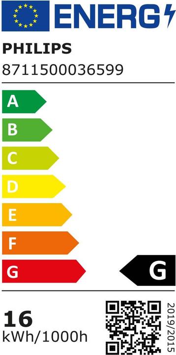 Energie-Label Philips Backofenlampe T22 (E14, 15 W, 90 lm, 1 x, E)