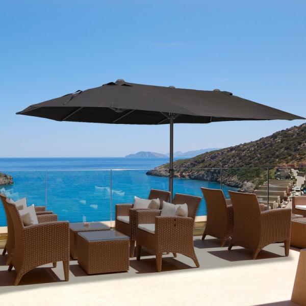 Produktbild Outsunny Sonnenschirm mit Handkurbel (2.70 m)