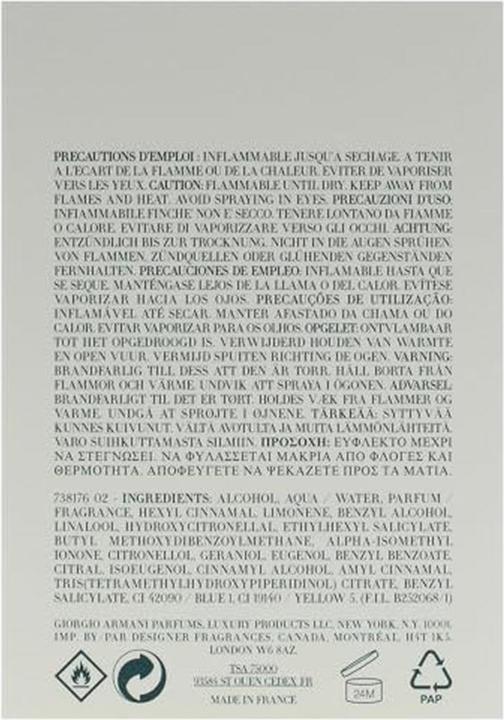 Actual product image Giorgio Armani Giò Acqua (Eau de toilette, 100 ml)