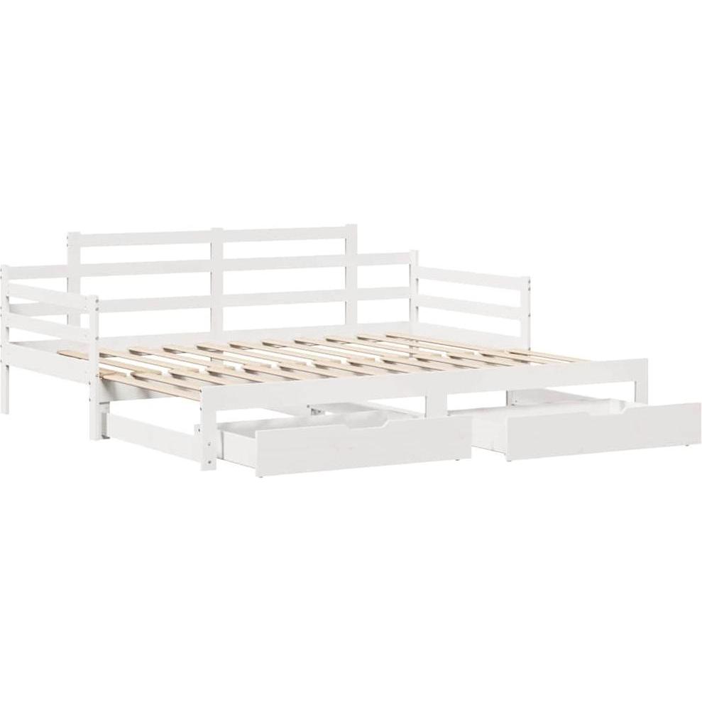 VidaXL, Sofa, Tagesbett Ausziehbar mit Schubladen (2-Sitzer)