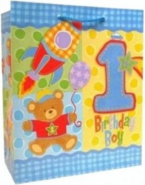 Immagine prodotto Amscan Hugs And Stitches Orsacchiotto 1° Compleanno Sacchetto Regalo (Borsa da regalo)