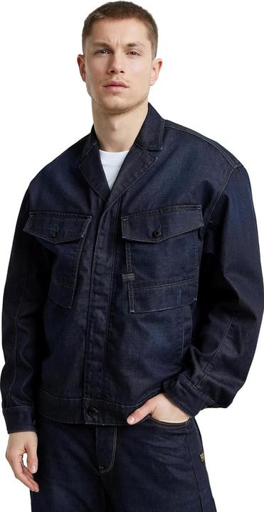 Produktbild G-Star Bend Jacket, blau, getragener Look, bequemer Sitz (S)