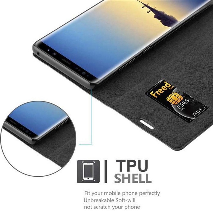Actual product image Cadorabo Book Invisible Magnet Cover (Samsung Galaxy Note 8)