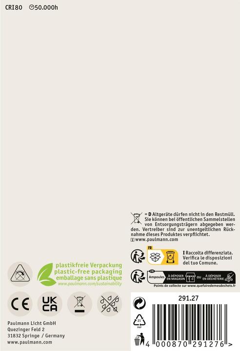 Produktbild Paulmann AGL Eco-Line Filament (E27, 4 W, 840 lm, 1 x, A)