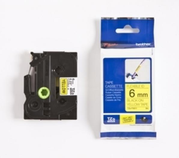 Actual product image Brother Tze-Fx611 (0.60 cm, Black, Yellow)
