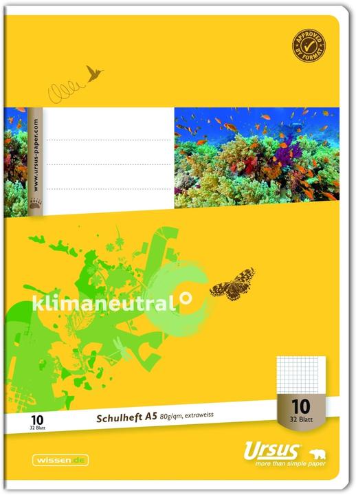Actual product image Ursus Exercise book (A5, Checked, Soft cover)