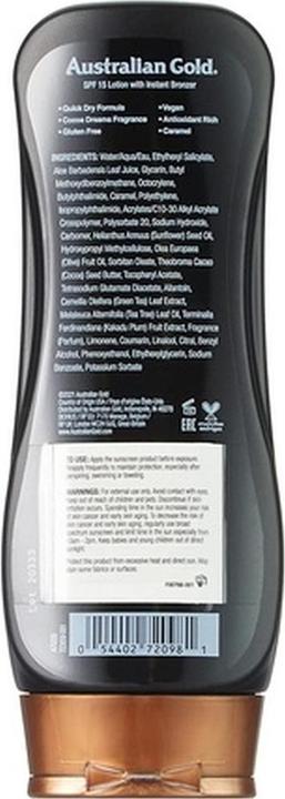 Actual product image Australian Gold Lotion Bronzer (Sun lotion, SPF 15, 237 ml)