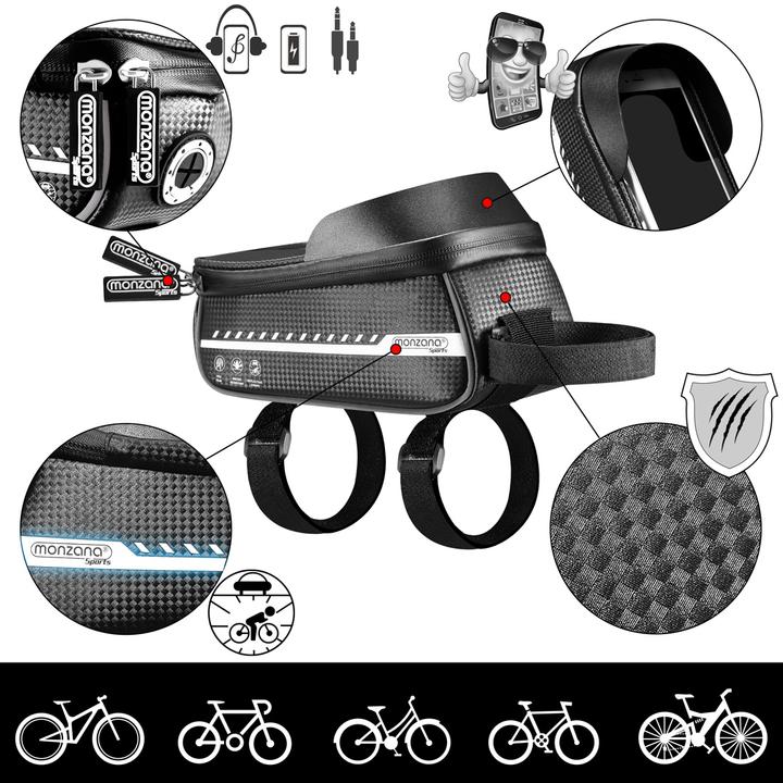 Produktbild Monzana Fahrradtasche (0.85 l, Rahmentasche)