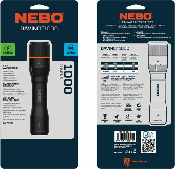 Produktbild Nebo DAVINCI 1000 (15.86 cm, 1000 lm)