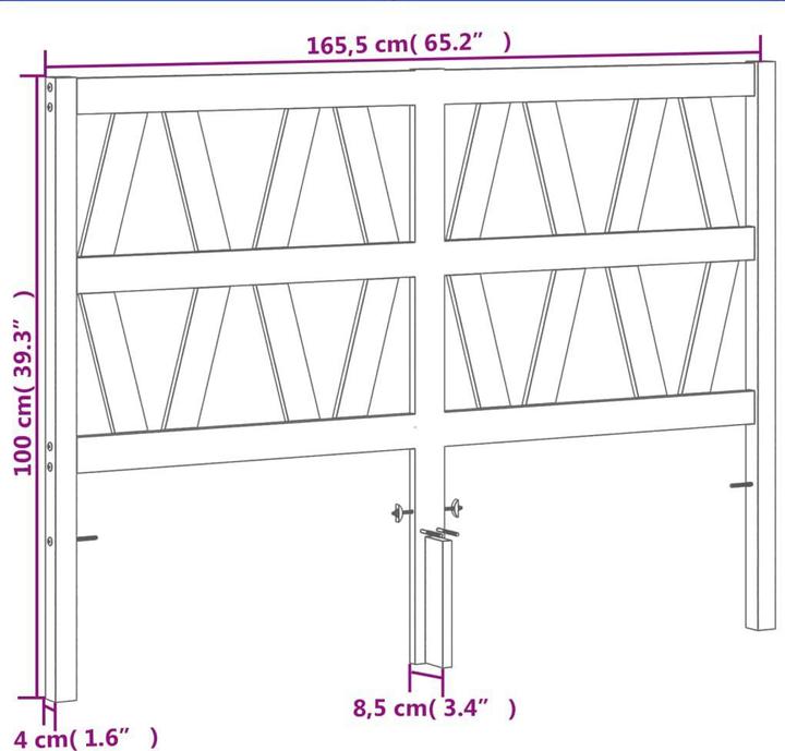 Immagine prodotto vidaXL Kopfteil (8.50 x 8.50 x 100 cm)