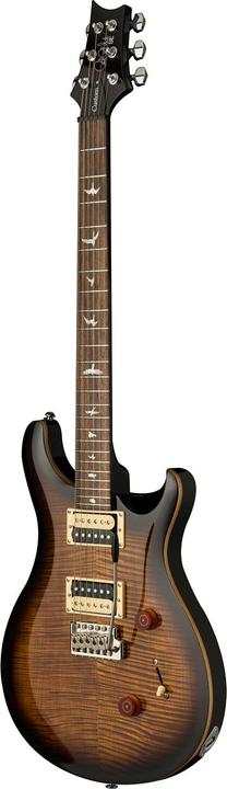 Actual product image PRS SE Custom 24 - Black Gold Burst (Electric guitar, Mahogany back and sides, Carved Maple with Flame Maple Veneer top)