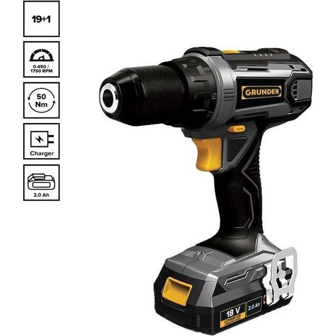 Thumbnail - Grunder, Bohrmaschine + Akkuschrauber, TOOL SET CDL1218CWL1218E 18VBL 2AH