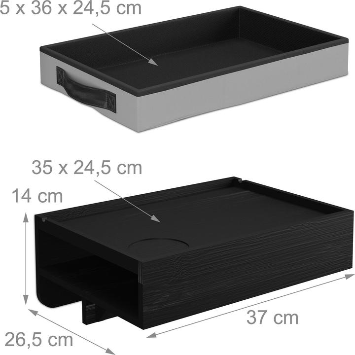 Actual product image Relaxdays Bedside shelf (37 x 26.50 x 14 cm)