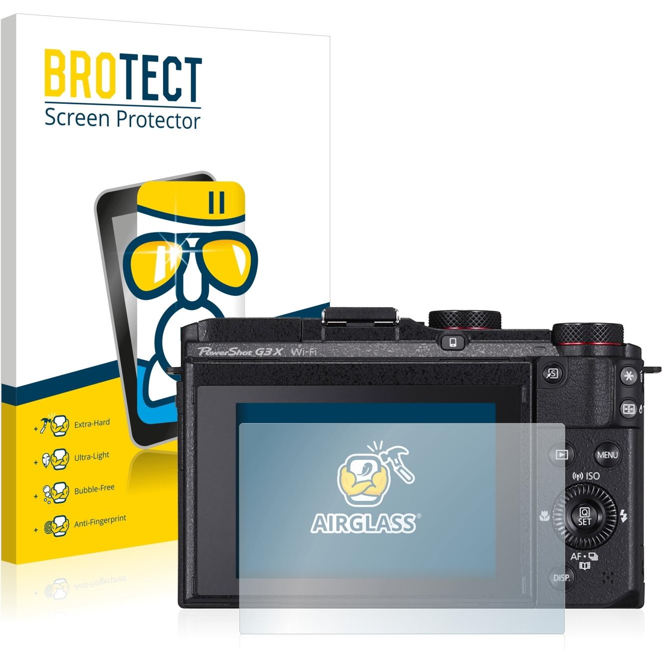 BROTECT AirGlass Panzerglasfolie (Displayschutz, Powershot G3 X), Kameraschutz