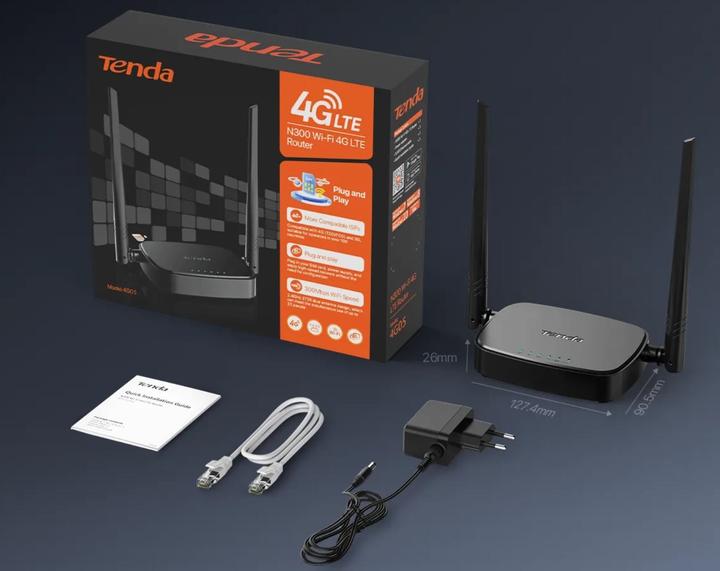 Actual product image Tenda 4G05 - Wi-Fi N300 4G LTE router