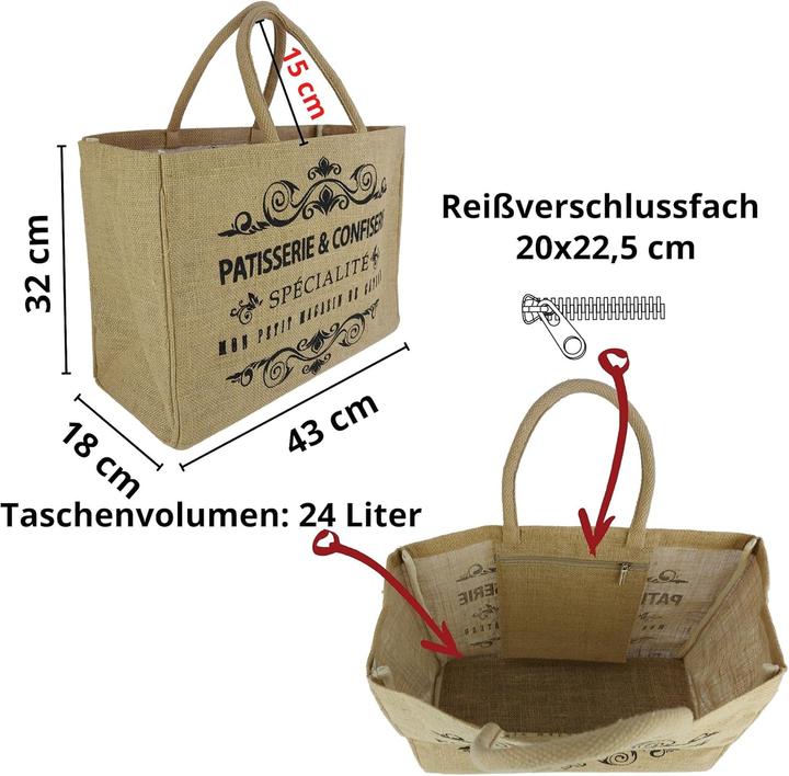 Produktbild Domelo Jute Shopper - Einkaufstasche