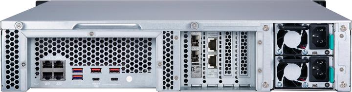 Actual product image QNAP TS-h1283XU-RP-E2136-128G 12-bay Intel Xeon E-2136 6 cores/12 threads boost up to