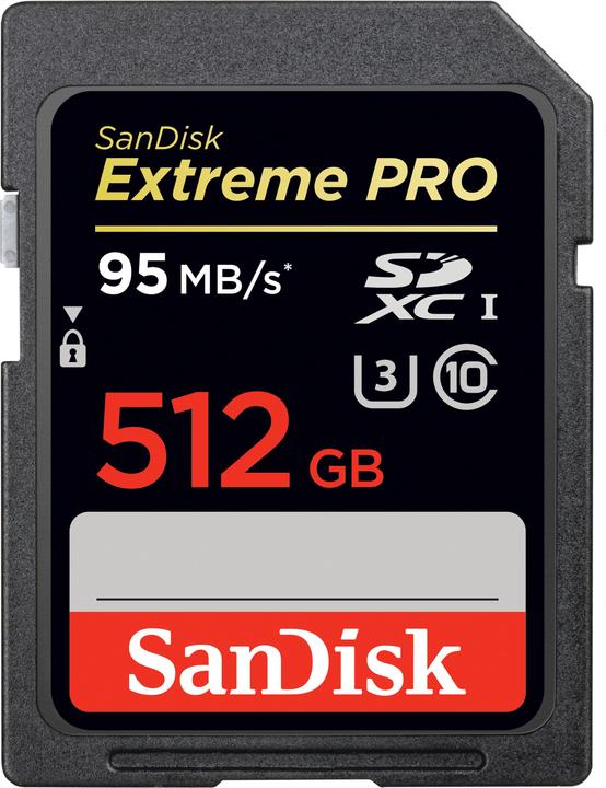 Sandisk ExtremePro SDXC (512 GB, SDXC, U3, UHS-I)
