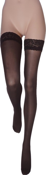 Actual product image Levee My size 60 stay up stockings, colour 253 dark brown, size 48-50 (60 DEN, 48 - 50)