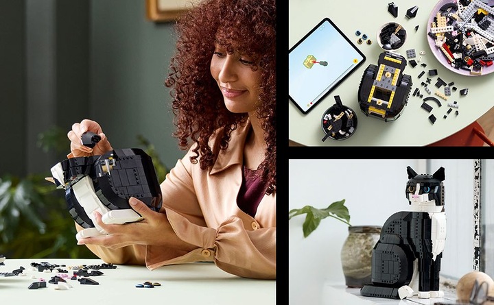 Produktbild LEGO Schwarz-weisse Katze (21349, LEGO Ideas, LEGO Seltene Sets)