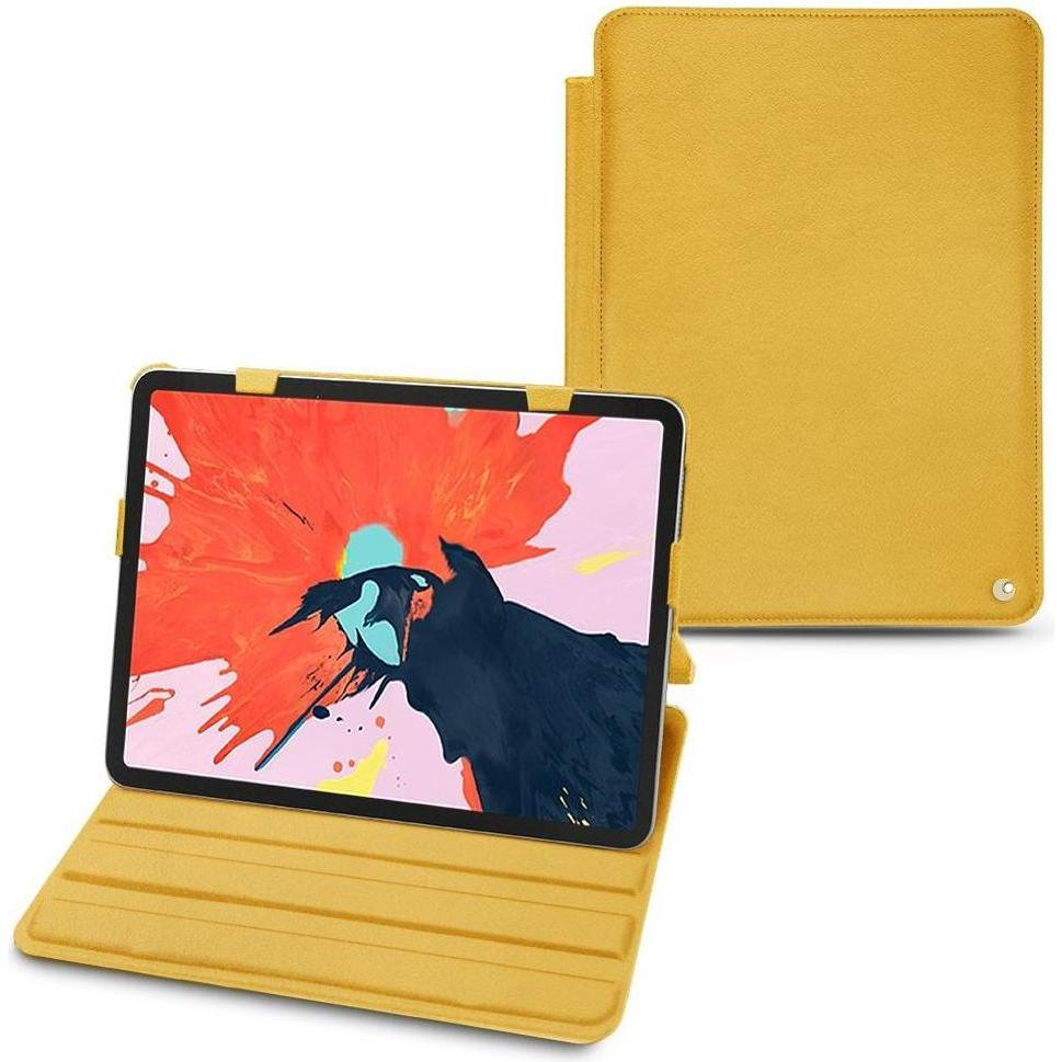 Noreve Lederschutzhülle horizontal (iPad Pro 12.9 2018 (3. Gen)), Tablet Hülle, Gelb
